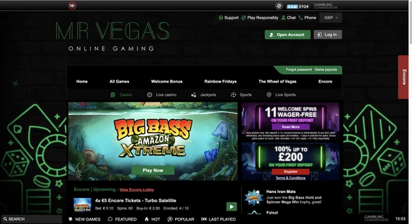 Mr Vegas live dealer
