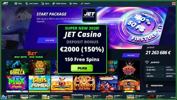 Méthodes de paiement Jet Casino