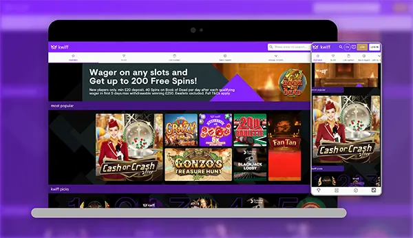 Mobile casino layout